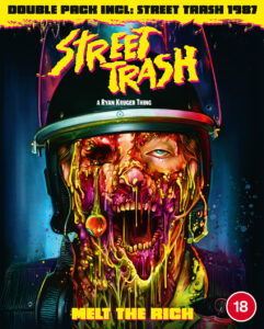 Street Trash 2d Bd Slipcover - Motorcyclist with face melting