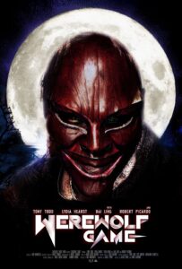 Werewolf Game Poster - Man Wearing a Wooden Mask