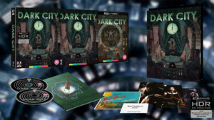 Dark City UK release Exploded shot of packaging Uhd