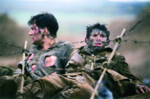 Two young soldiers in the trenches