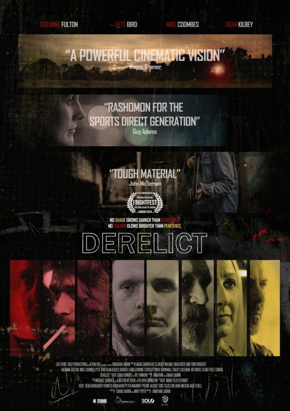 ‘Derelict’ Jonathan Zaurin’s acclaimed ‘compelling crime thriller that is hard to tear oneself away from’ on Blu-ray & digital Sept following FrightFest premiere