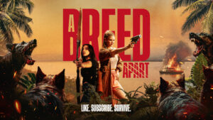 Two young women stood back to back
