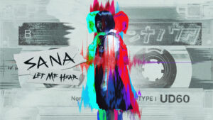 Fuzzy multi-coloured image of a schoolgirl